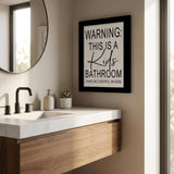 Kids Bathroom Black Framed Print Bathroom Wall Art
