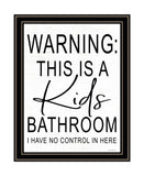 Kids Bathroom Black Framed Print Bathroom Wall Art