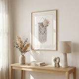 BOHEMIAN MACRAME White Framed Print Wall Art