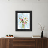 Flourish Black Framed Print Wall Art