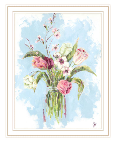 Flourish White Framed Print Wall Art