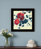 Japanese Blossoms Black Framed Print Wall Art