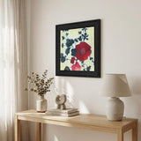 Japanese Blossoms Black Framed Print Wall Art