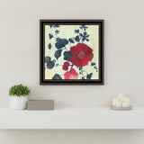 Japanese Blossoms Black Framed Print Wall Art