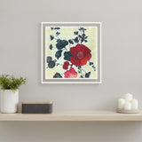 Japanese Blossoms White Framed Print Wall Art