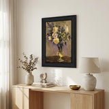 Evening Vase Black Framed Print Wall Art