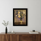 Evening Vase Black Framed Print Wall Art