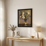 Evening Vase Black Framed Print Wall Art