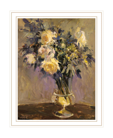 Evening Vase White Framed Print Wall Art