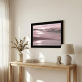 Breakfast On The Beach Black Framed Print Wall Art