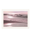 Breakfast On The Beach White Framed Print Wall Art