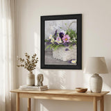 Fresh Garden Basket Black Framed Print Wall Art