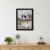 Fresh Garden Basket Black Framed Print Wall Art