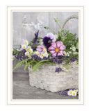 Fresh Garden Basket White Framed Print Wall Art