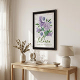 Bloom Where You Are Planted Black Framed Print Wall Art