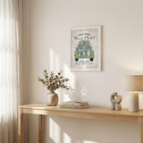 Flower Market Hyacinths White Framed Print Wall Art