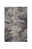 7' X 10' Gray and Brown Floral Distressed Area Rug