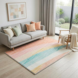5' X 8' Pink Abstract Area Rug