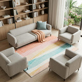 7' X 10' Pink Abstract Area Rug