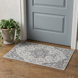 2' X 3' Gray And Dark Gray Area Rug