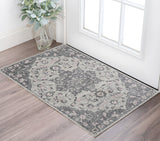 2' X 3' Gray And Dark Gray Area Rug