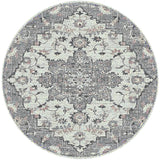 8' X 8' Gray And Dark Gray Area Rug