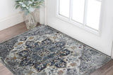 2' X 3' Gray Blue And Brown Area Rug