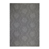 5' X 8' Gray and Blue Geometric Stain Resistant Indoor Outdoor Area Rug