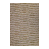 8' Runner Beige Geometric Stain Resistant Indoor Outdoor Runner Rug