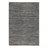 8' Runner Brown and Ivory Striped Stain Resistant Indoor Outdoor Runner Rug