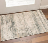 2' X 3' Ivory And Gray Abstract Area Rug