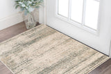 2' X 3' Ivory And Gray Abstract Area Rug