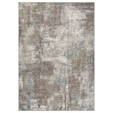 2' X 3' Ivory Brown And Green Abstract Area Rug