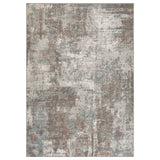 6' X 9' Gray and Light Brown Abstract Power Loom Area Rug