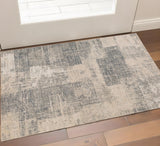2' X 3' Gray And Sand Abstract Area Rug