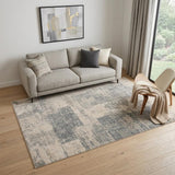 5' X 8' Gray And Sand Abstract Area Rug