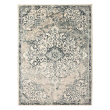 5' X 8' Charcoal and Gray Medallion Power Loom Area Rug
