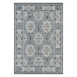 8' X 10' Charcoal And Ivory Medallion Area Rug