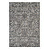 8' X 10' Charcoal And Gray Medallion Area Rug