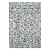 5' X 8' Charcoal And Ivory Floral Area Rug