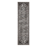 10' Black and Gray Medallion Power Loom Runner Rug