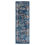 6' Ivory And Orange Oriental Runner Rug