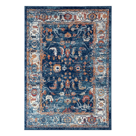 4' X 6' Ivory And Orange Oriental Area Rug
