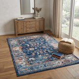 4' X 6' Ivory And Orange Oriental Area Rug