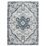 2' X 3' Ivory And Blue Medallion Area Rug