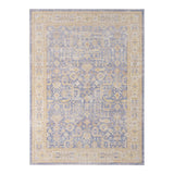 5' X 8' Gray Yellow And Lavender Floral Area Rug