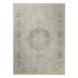 5' X 8' Tan And Light Green Medallion Area Rug