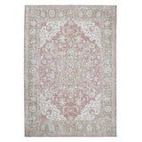 8' X 10' Pink And Gray Medallion Area Rug