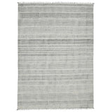5' X 7' Charcoal Geometric Flatweave Handmade Distressed Area Rug