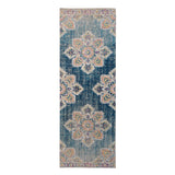 7' Yellow Medallion Runner Rug